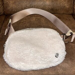 lululemon athletica White Sherpa Crossbody Bag